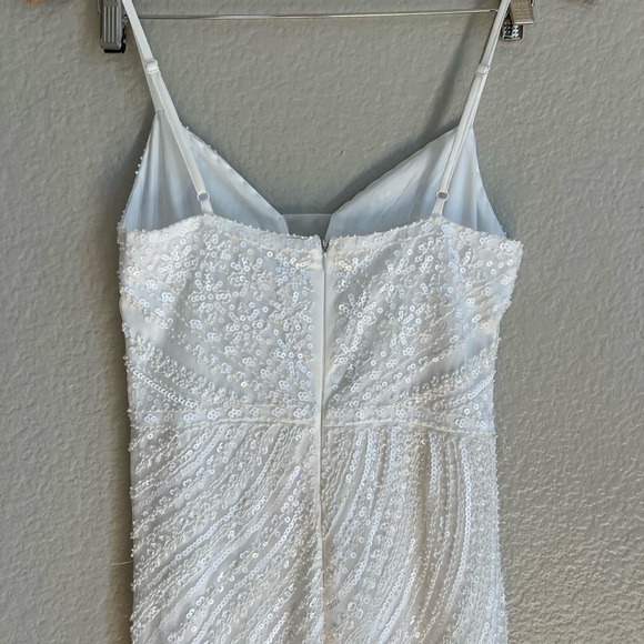 Enchanted Nights White Sequin Mermaid Maxi Dress - Picture 6 of 9